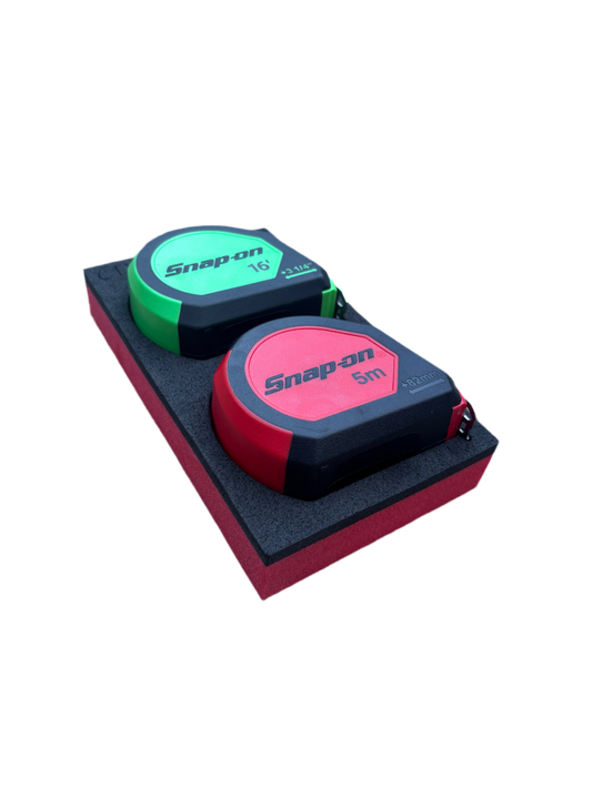 2pc Snap On Style Tape Measure Foam Set (Metric & SAE)