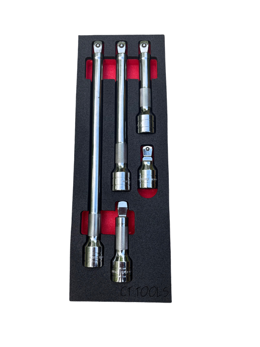 5pc Wobble Snap On Style 1/2in Extension Foam Set