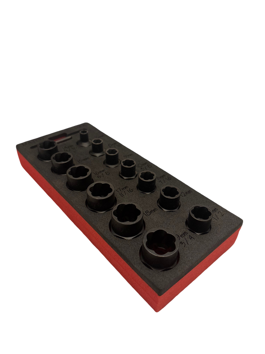 Matco Style Bolt Extractor Twist Socket Foam Set