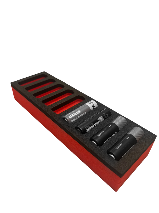 AA Battery Toolbox Foam Organizer