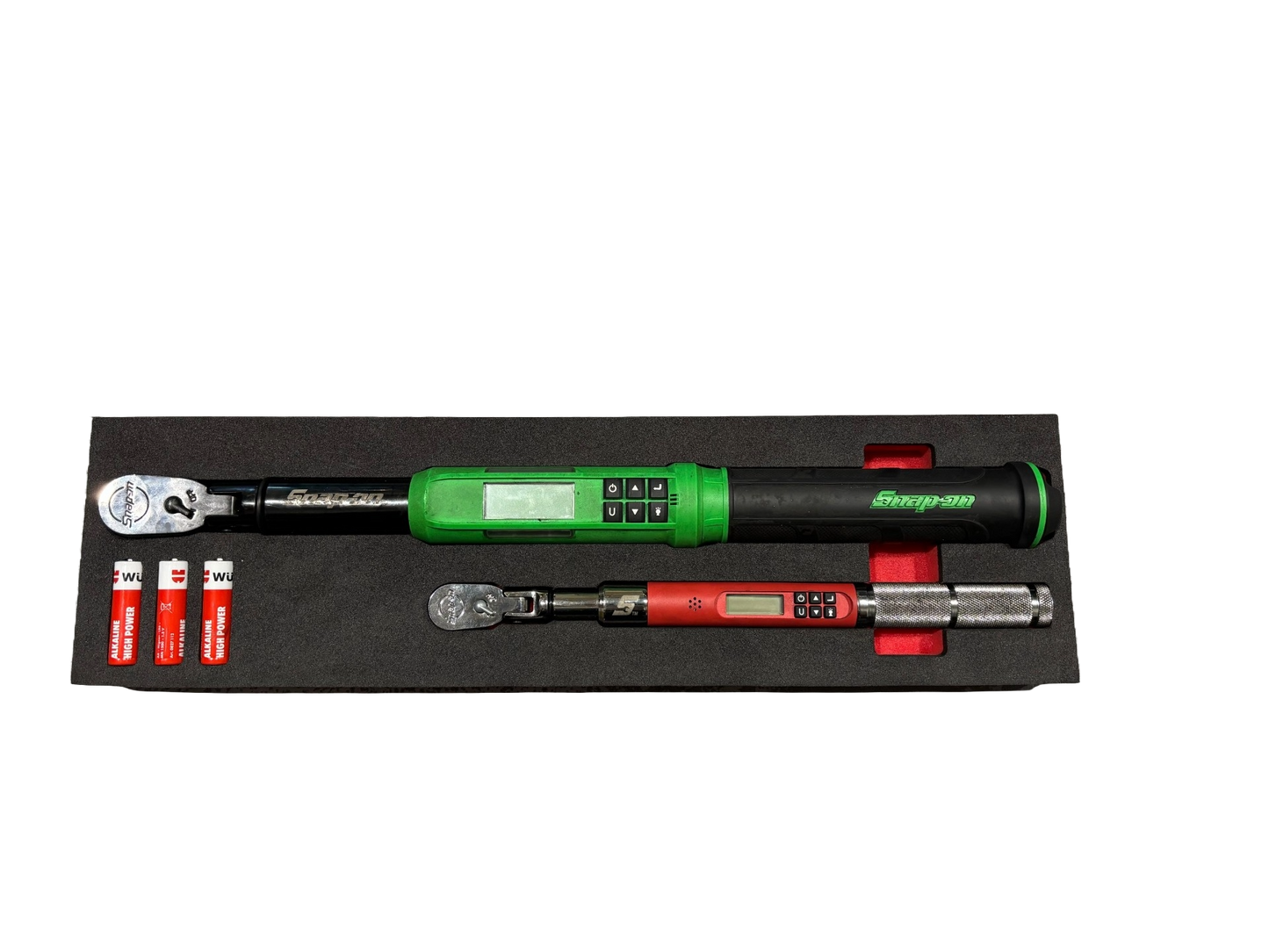 2pc Snap On Style TechAngle 1/4in & 3/8in Torque Wrench Foam Set