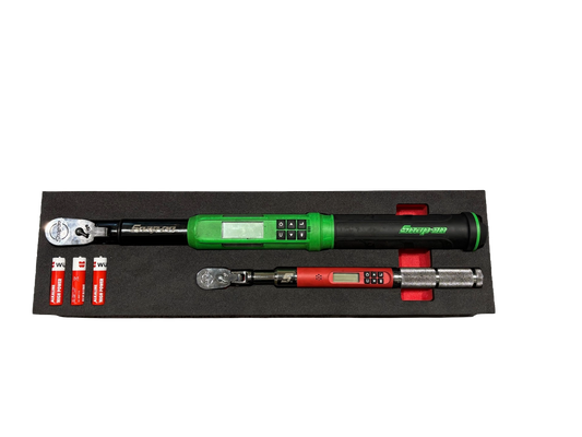 2pc Snap On Style TechAngle 1/4in & 3/8in Torque Wrench Foam Set