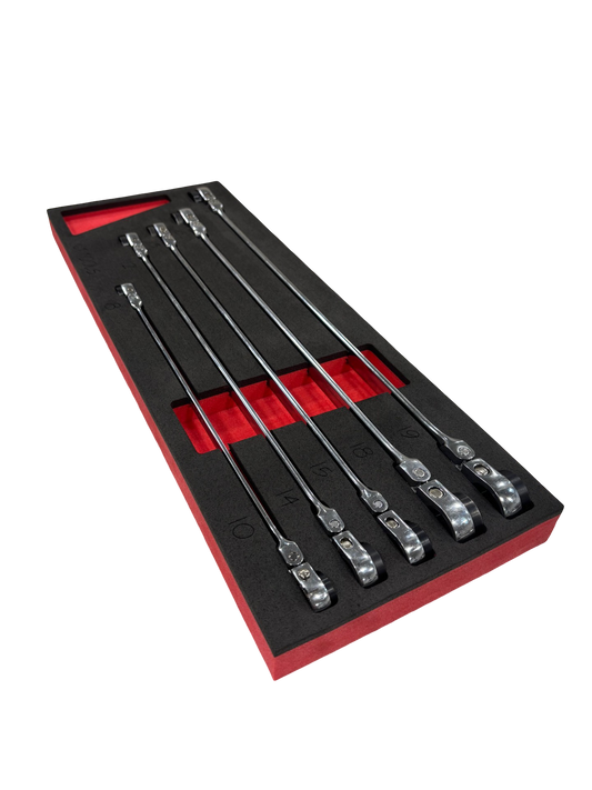 5pc XL Double Box Flex Head Metric Foam Set