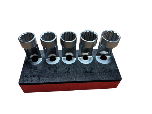 5pc Strut Nut Tool Socket Foam Set