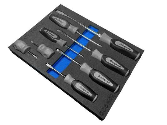 8pc Screwdriver Snap On Style Foam Set